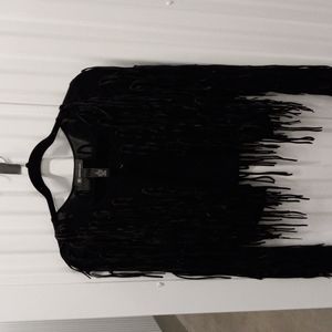 Black fringe jacket